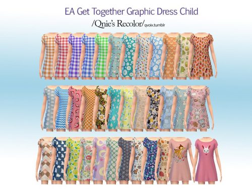 Qnie Recolor- EA GT Graphic Dress Child - Get Together neede