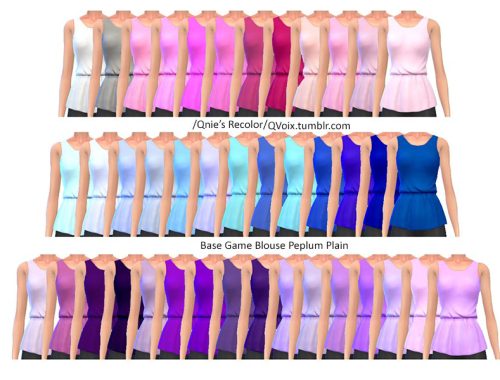 Qnie Recolor- EA BG Blouse Peplum Plain