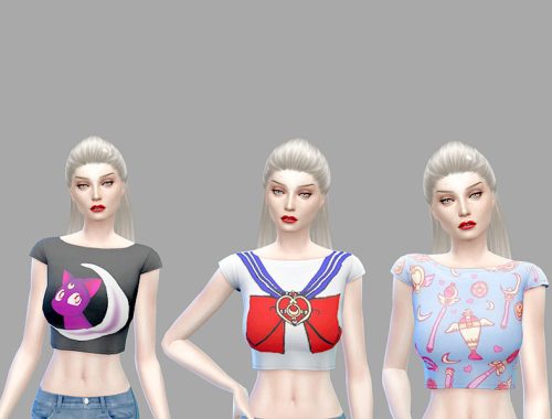 Sailor Moon crop tops