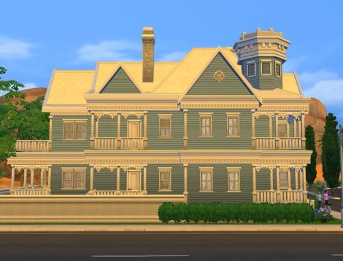Blue Victorian home