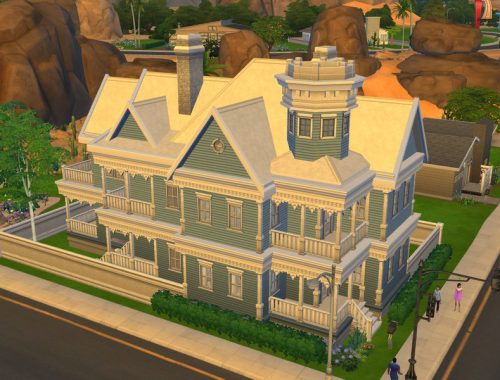 Blue Victorian home