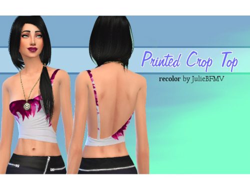 Printed Crop Top (Recolor) - mesh needed