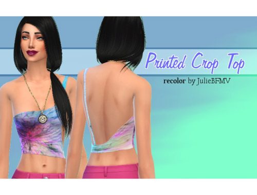 Printed Crop Top (Recolor) - mesh needed