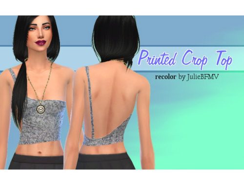 Printed Crop Top (Recolor) - mesh needed