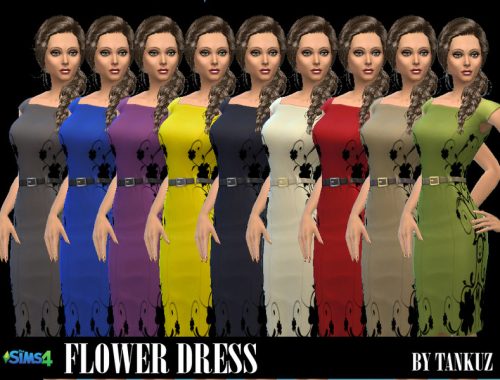 The Sims 4. Flower Dress by Tankuz.