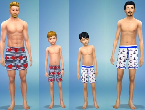 Father and Son Seaside Swimwear Set