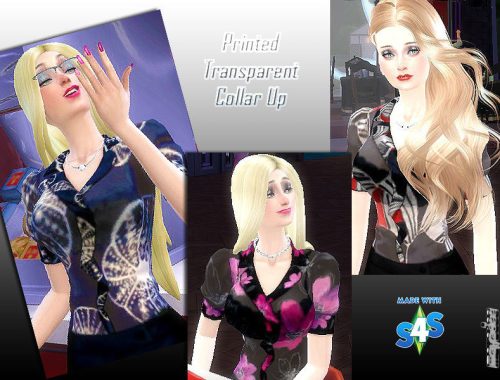 Printed Transparent Collar Up