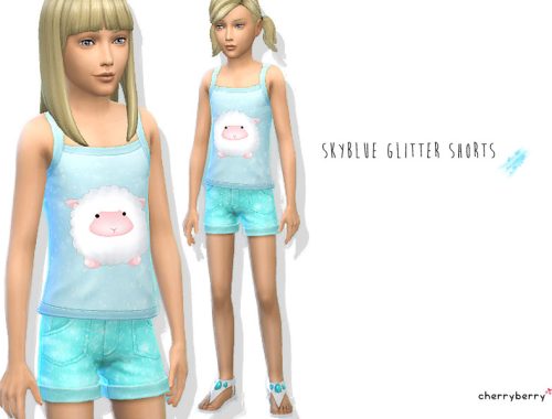 Sky blue - Girls clothing set