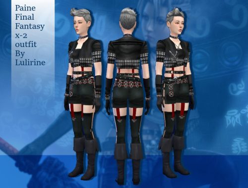 Paine from FF x-2 outfit By lulirine