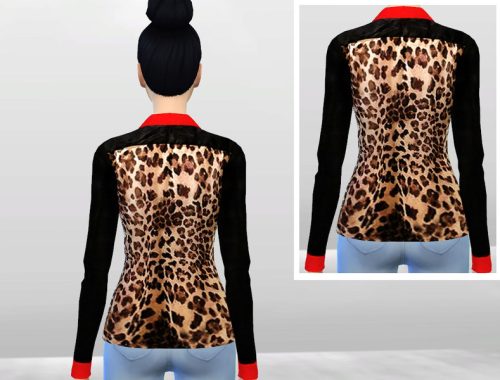 Chiffon Leopard Print Blouse