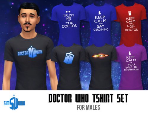 Sim Whos Doctor Who T-Shirt Set