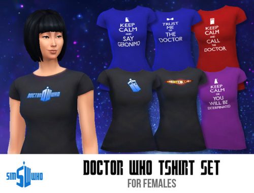 Sim Whos Doctor Who T-Shirt Set