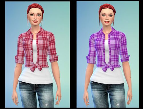 Plaid Button Shirts with White Tee