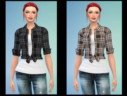 Plaid Button Shirts with White Tee