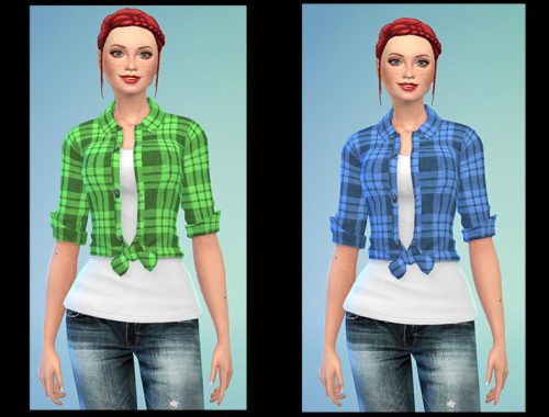Plaid Button Shirts with White Tee