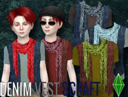 Denim Vest Scraft