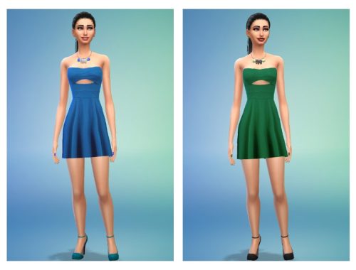 Shanelle Sims Strapless Mini Dress Recolors