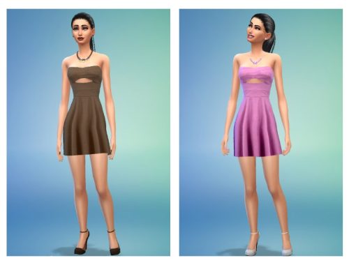 Shanelle Sims Strapless Mini Dress Recolors