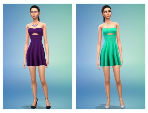 Shanelle Sims Strapless Mini Dress Recolors