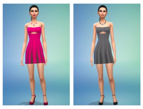 Shanelle Sims Strapless Mini Dress Recolors