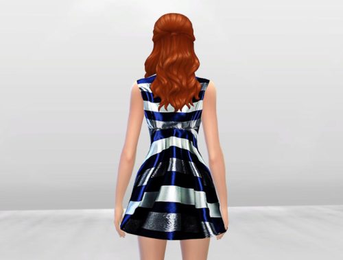 Moorkerr SS015 Stripe Silk Dress