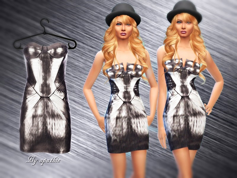 Silver Metallic Dress - The Sims 4 Catalog