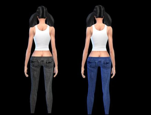 denim leggins set