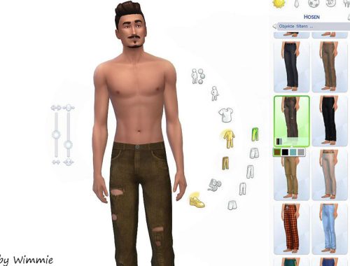 Casual Look Set 03 - Jeans and shirt with sweater vest