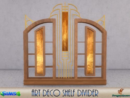 Art Deco Shelf Divider