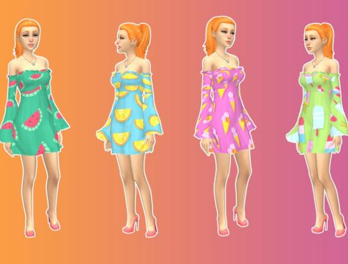 sims2fanbg boho dress recolor - mesh needed