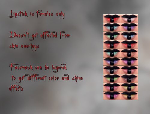 *Paradise Lost* Lipstick and Unisex Facepaint