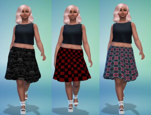 Dark Patterned Skirts