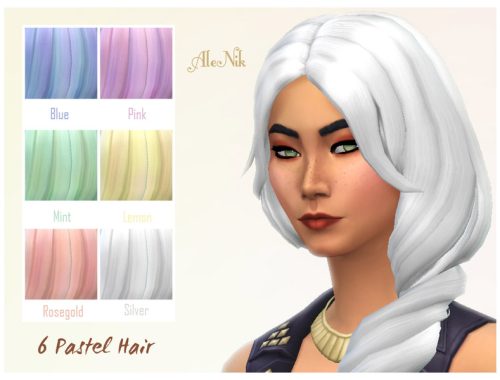 Pastel Twisted OneSide Hair