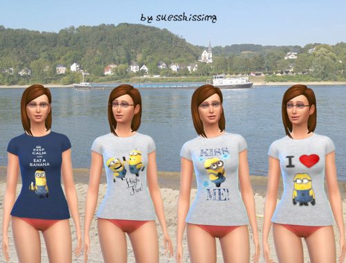minions shirt for female Sims