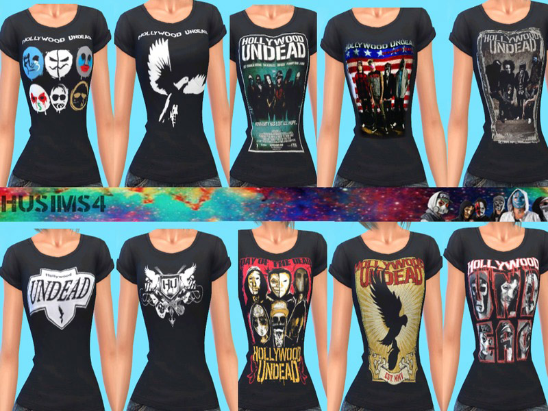 Hollywood Undead Female T-shirts - The Sims 4 Catalog