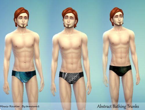 Abstract Bathing Trunks