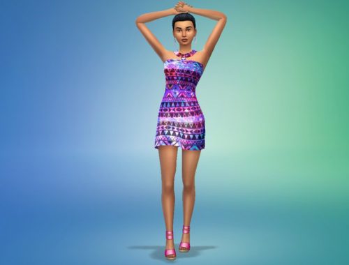Mini Halter Dress - Fun Pattern Style
