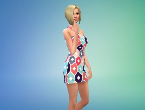 Mini Halter Dress - Fun Pattern Style