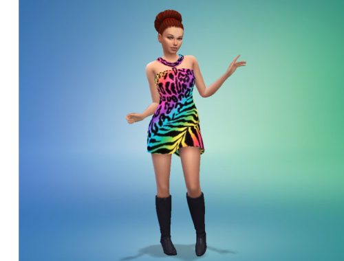 Mini Halter Dress - Fun Pattern Style