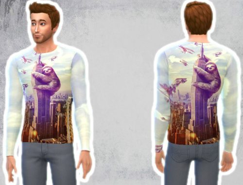 RomboMomos King Sloth Male Sweater