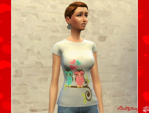 Valentines day owl women