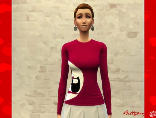 Valentines day owl women