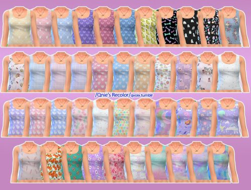 Qnie Recolor- Pixelunivairse Short Tank Top