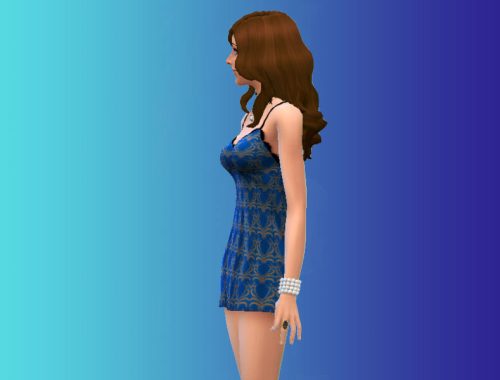 Blue Floral Body Chemise