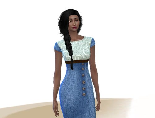 SearSoul_Lace And Jeans Dress - Get Together needed