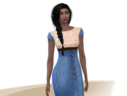 SearSoul_Lace And Jeans Dress - Get Together needed
