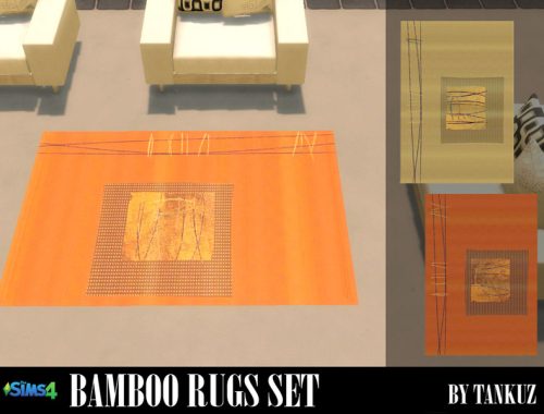 The Sims 4. Bamboo rugs Set by Tankuz