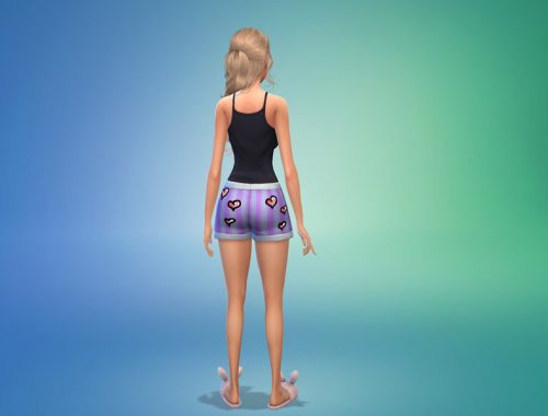 Cute pizza-heart-mouth shorts