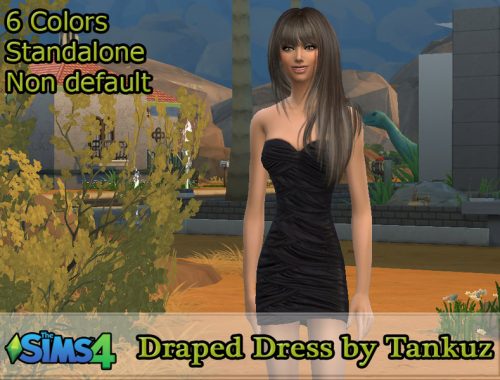 The Sims 4 . Tankuz - Draped Dress