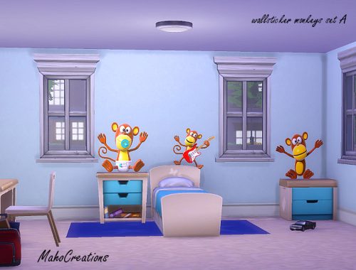 Wallsticker Monkeys Set A